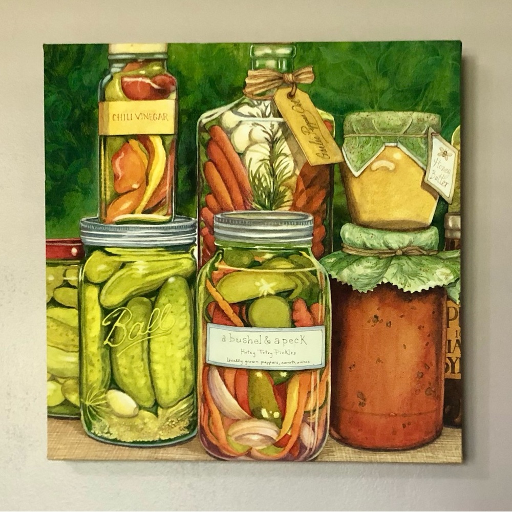 Canvas Kitchen Jar Picture, 16x16, Used